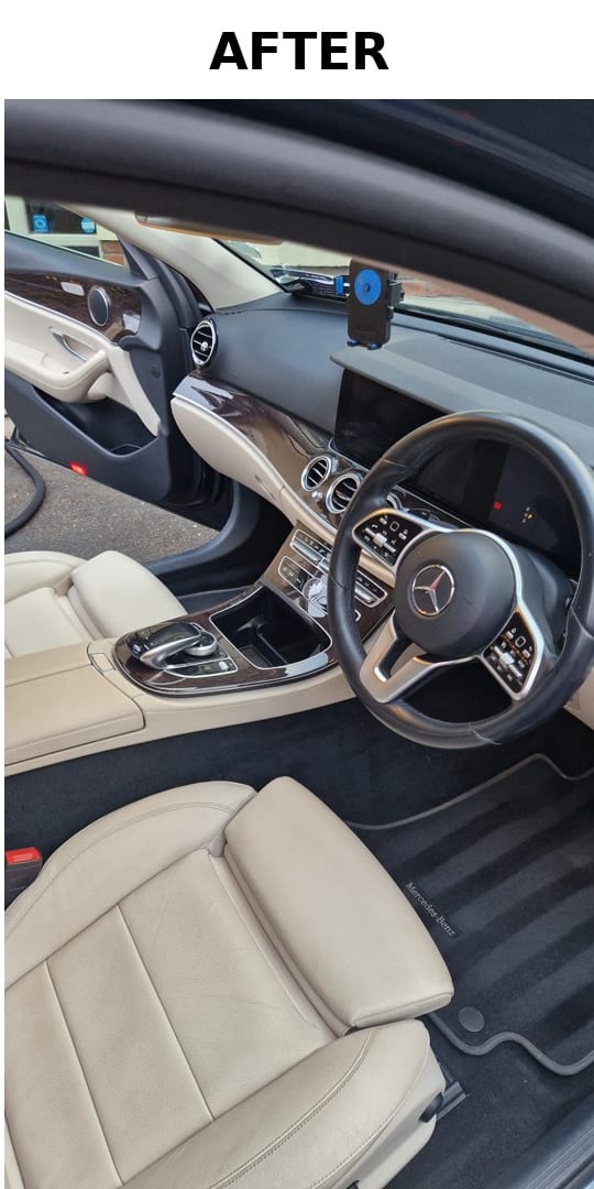 Mercedes interior after detailing